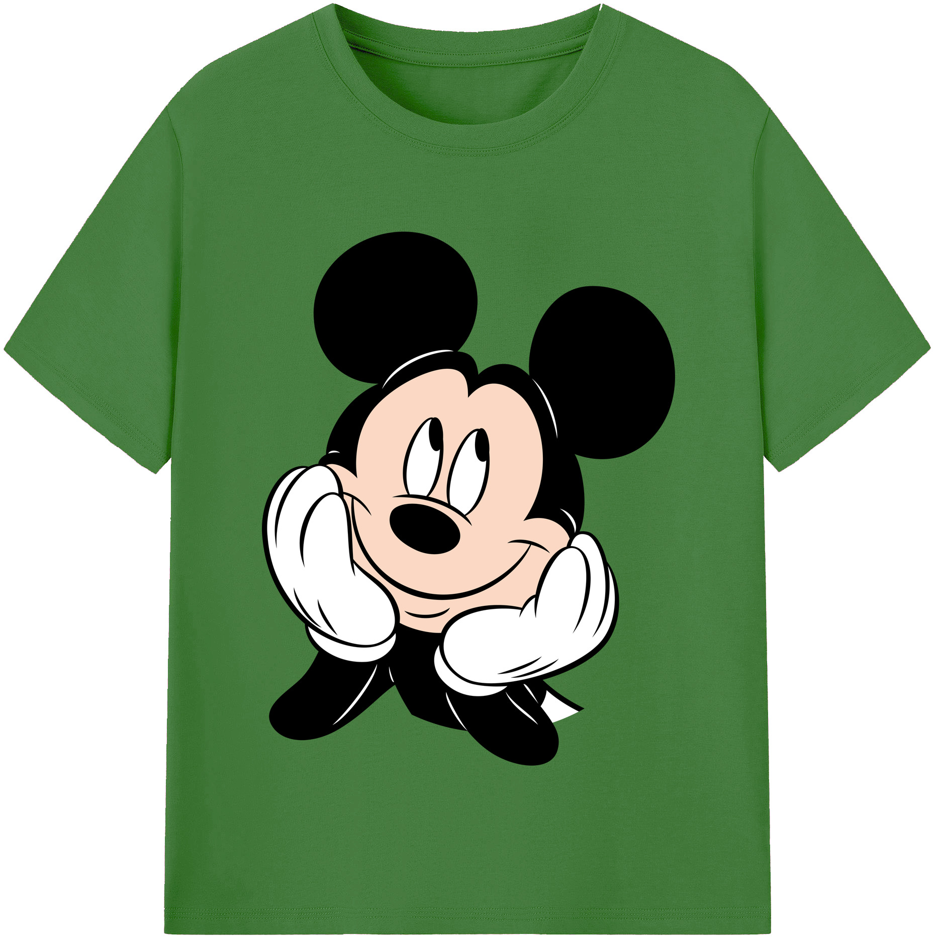 （画像用） ミッキーマウス Mickey Mouse レディースカジュアルプリントTシャツ（綿100％）
